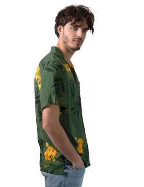 Camisa casual Generra de algodón manga corta para hombre