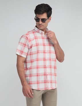 Camisa Casual Dioro De Algodón Manga Corta Para Hombre