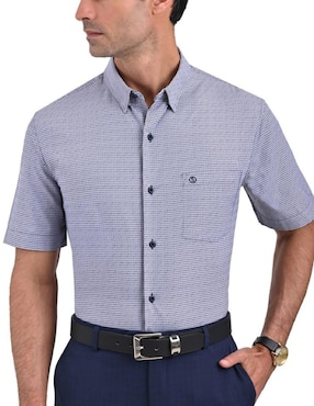 Camisa Casual Sansabelt Manga Corta Para Hombre