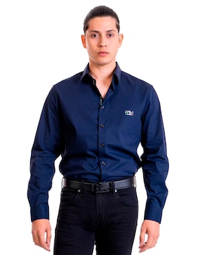 Camisa casual Pavi Italy de algodón manga larga para hombre