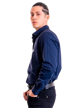 Camisa casual Pavi Italy de algodón manga larga para hombre