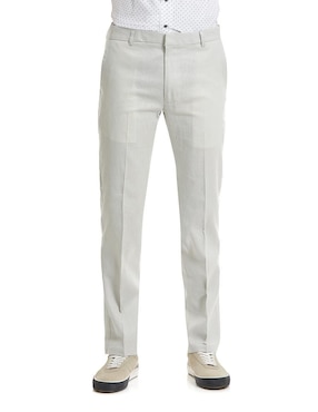 Pantalón Slim Vittorio Forti De Lino Para Hombre