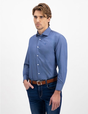 Camisa Casual Men's Fashion De Algodón Manga Larga Para Hombre