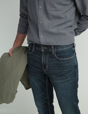 Jeans straight Old Navy lavado obscuro para hombre