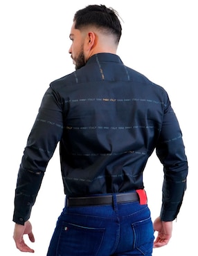 Camisa casual Pavi Italy de algodón manga larga para hombre