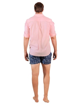 Camisa playa Ocean Slave de lino manga larga para hombre