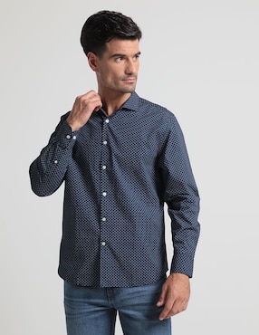 Camisa Casual JBE De Algodón Manga Larga Para Hombre