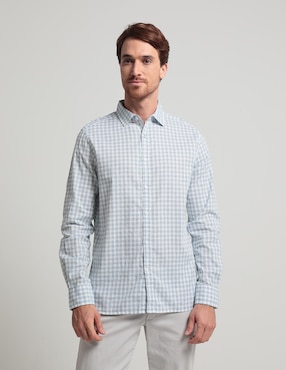 Camisa Casual JBE De Algodón Manga Larga Para Hombre