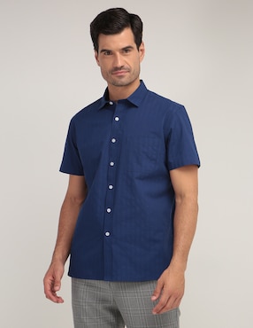 Camisa Casual JBE De Algodón Manga Corta Para Hombre