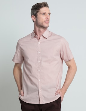 Camisa Casual JBE De Algodón Manga Corta Para Hombre