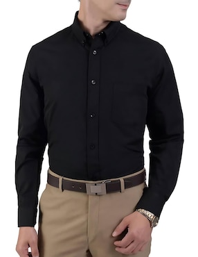 Camisa Casual Yale Manga Larga Para Hombre