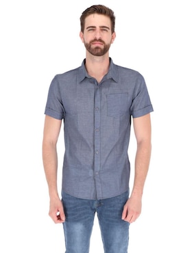 Camisa Casual CHB Chili Beans Clothing CO De Algodón Manga Corta Para Hombre