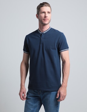 Playera Regent Street Cuello Henley Para Hombre