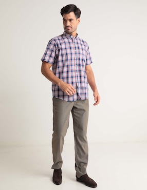 Camisa casual Dioro de algodón manga corta para hombre
