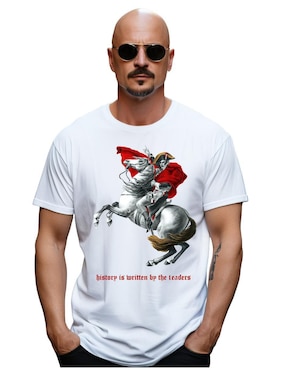 Playera Marëvnyk Napoleón Bonaparte Caballo Cuello Redondo Para Hombre