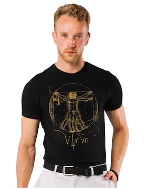 Playera Marëvnyk Alta Gama Complexión Atlética Vitruvian Cuello Redondo Para Hombre