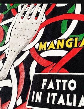 Playera FNC Collezioni Tradizionale Pasta cuello redondo para hombre
