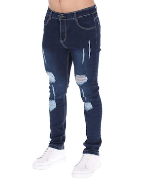 Jeans Skinny Chb Chili Beans Clothing Co. Boston Lavado Obscuro Para Hombre