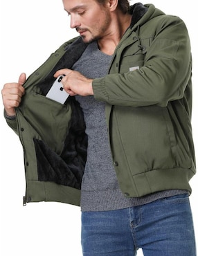 Chamarra Mooerdeng impermeable con bolsillos para hombre