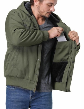 Chamarra Mooerdeng impermeable con bolsillos para hombre