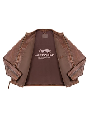 Chamarra Lastwolf resistente al agua de piel sin capucha para hombre