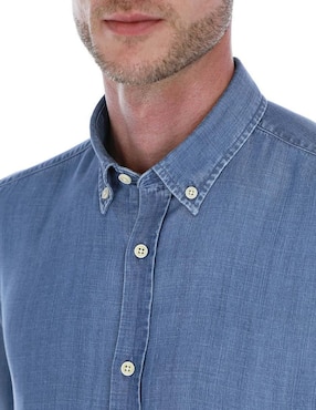 Camisa casual Scappino manga larga para hombre