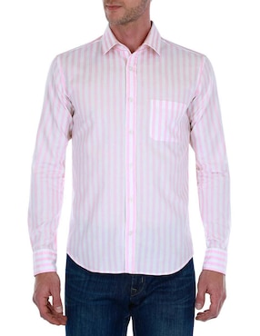 Camisa casual Scappino de algodón manga larga para hombre