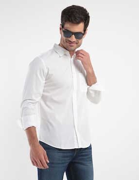 Camisa Casual Old Navy De Algodón Manga Larga Para Hombre