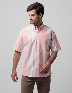 Camisa Casual Cavalatti De Algodón Manga Corta Para Hombre