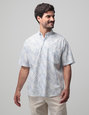 Camisa Casual Cavalatti De Algodón Manga Corta Para Hombre