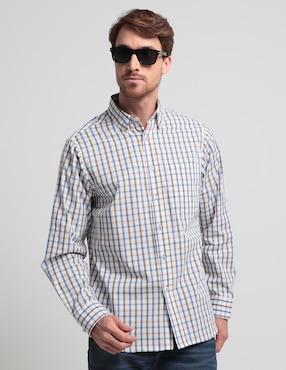 Camisa Casual Regent Street De Algodón Manga Larga Para Hombre