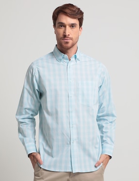 Camisa Casual Regent Street De Algodón Manga Larga Para Hombre