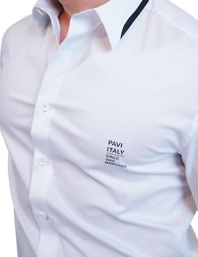 Camisa casual Pavi Italy de algodón manga larga para hombre