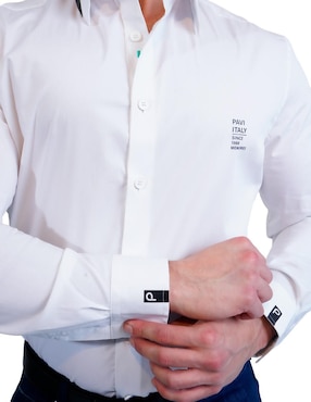 Camisa casual Pavi Italy de algodón manga larga para hombre