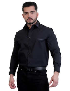 Camisa casual Pavi Italy de algodón manga larga para hombre