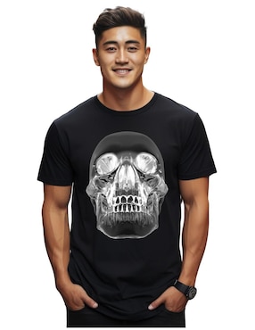 Playera Marëvnyk Alta Gama Calavera De Cristal Cuello Redondo Para Hombre