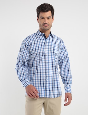 Camisa Casual Manchester De Algodón Manga Larga Para Hombre