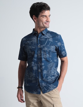 Camisa Casual Old Navy De Algodón Manga Corta Para Hombre