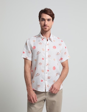 Camisa Casual Ábito De Manga Corta Para Hombre