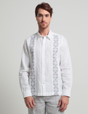 Guayabera Manga Larga Ábito Para Hombre