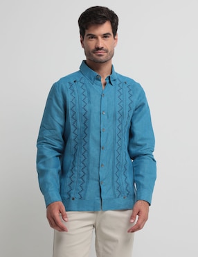 Guayabera Manga Larga Ábito Para Hombre