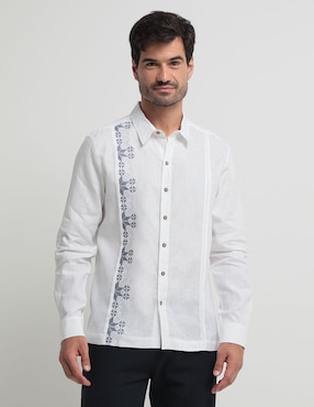 Guayabera Manga Larga Ábito Para Hombre