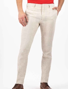 Pantalón Slim Men'S Fashion De Lino Para Hombre