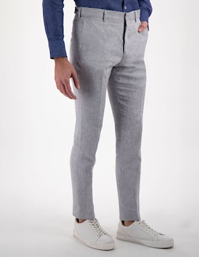 Pantalón Slim Men'S Fashion De Lino Para Hombre