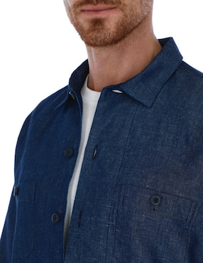 Camisa casual Scappino de algodón manga larga para hombre