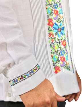 Guayabera manga larga Teya Artesanal para hombre