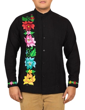Guayabera manga larga Teya Artesanal para hombre