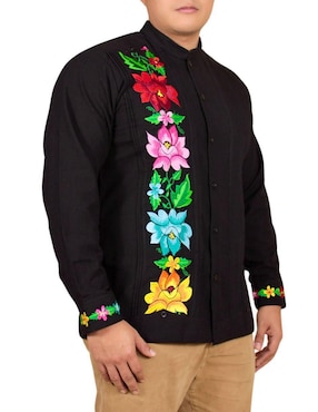 Guayabera manga larga Teya Artesanal para hombre