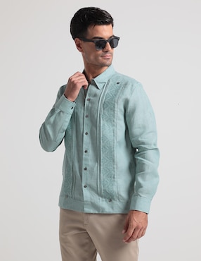 Guayabera Manga Larga Ábito Para Hombre