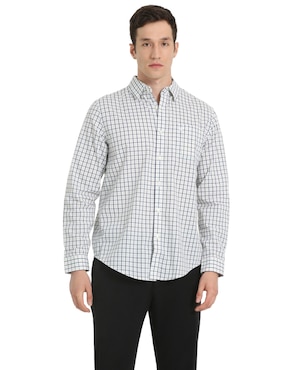 Camisa de vestir Dockers de algodón manga larga para hombre